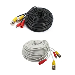 20 Meter Dvr Recorder Bedrade Voeding Bnc Kabel Zwart/Wit Voor Cctv Beveiliging Camera Systeem