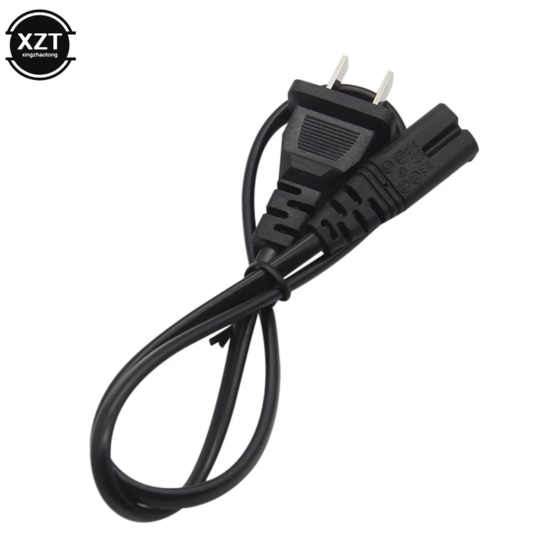 0.6M 2ft-Prong Pin AC EU/US Power Cable High Quality Wire Conductor Power Cord For Desktop Laptop