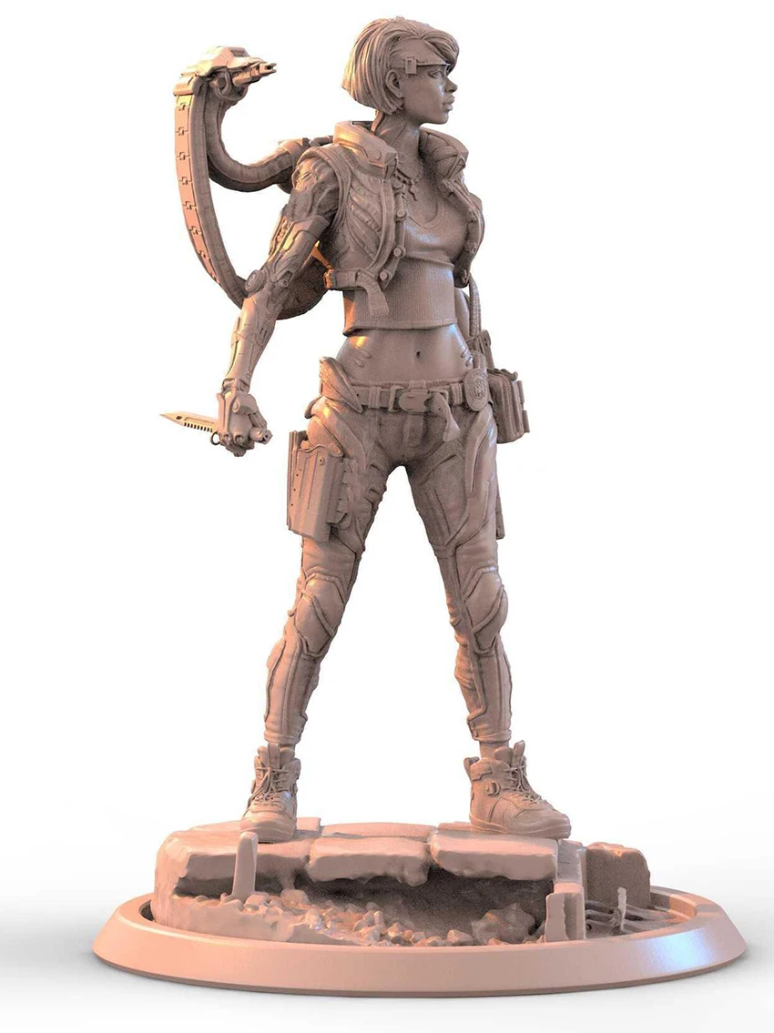 1/24 75mm 1/18 100mm Resin Model Female Bounty Hunter Figure Unpainted No Color RW-244