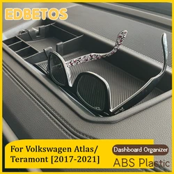 Teramont Dashboard Storage Box Organizer For Volkswagen Atlas 2018-2020 2021 2022 2023 Interior Phone Holder Center Console Tray