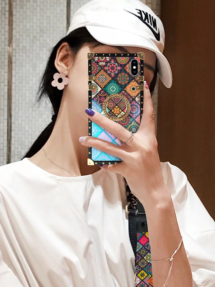 เคสโทรศัพท์มีห่วงเพชรระยิบระยับสุดหรูสำหรับ Samsung S23 S22 S21 S20 Plus + ultra FE Note 20 zflip 3 4กรอบสายคล้อง