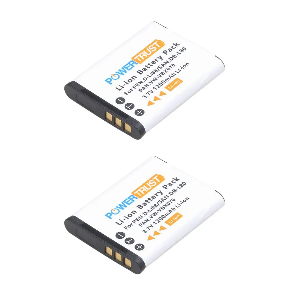 D-LI88 DLI88 DBL80 Camera Battery and Charger for Sanyo Xacti DMX