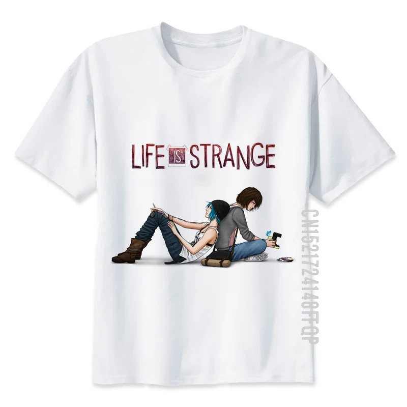 Life Is Strange T Shirt Men Anime T-Shirt Man Tops Guys Short Sleeve Tshirt 100% Cotton Top Tee Clothes Friend Gift Camiseta