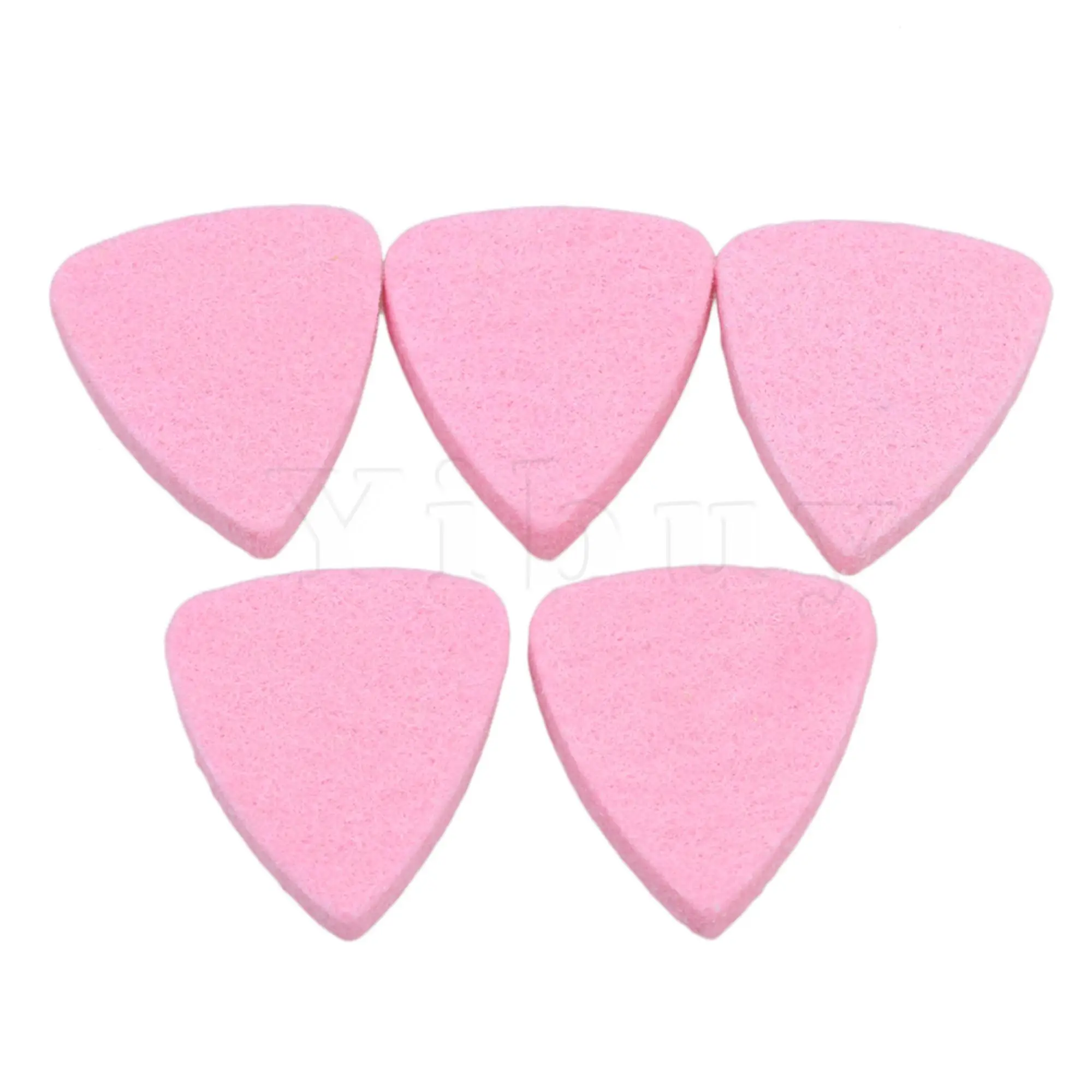 5Pcs Pink  3.8mm Guitar Wool Picks Plectrums for Ukulele & Bass Parts