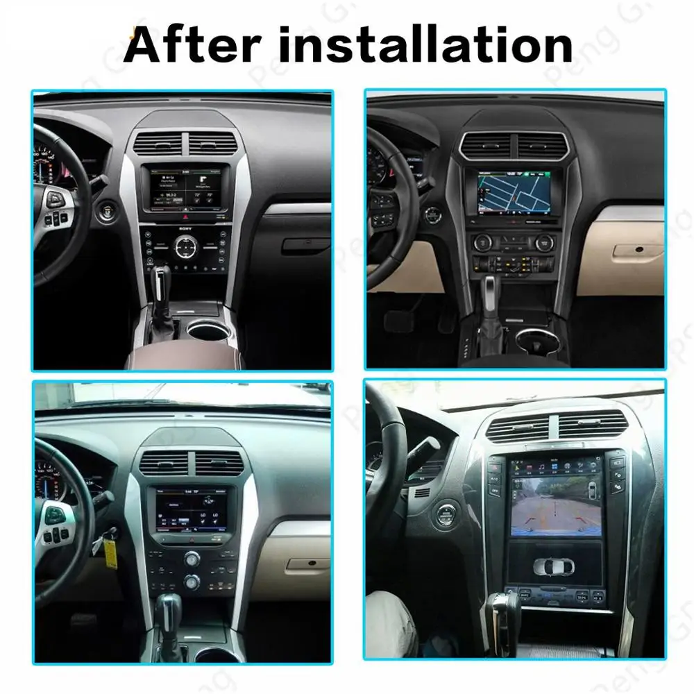 

For Ford Explorer 2011-2019 Tesla Style Android 9.0 4G+64 Car GPS Navigation Carplay Car Auto Stereo Multimedia Player Head Unit