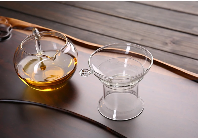 Heat-resistant glass Tea Strainer With Handle Tea Filter for Loose Leaf Tea Infuser China Traditional KungFu Tea Steepers Cup T