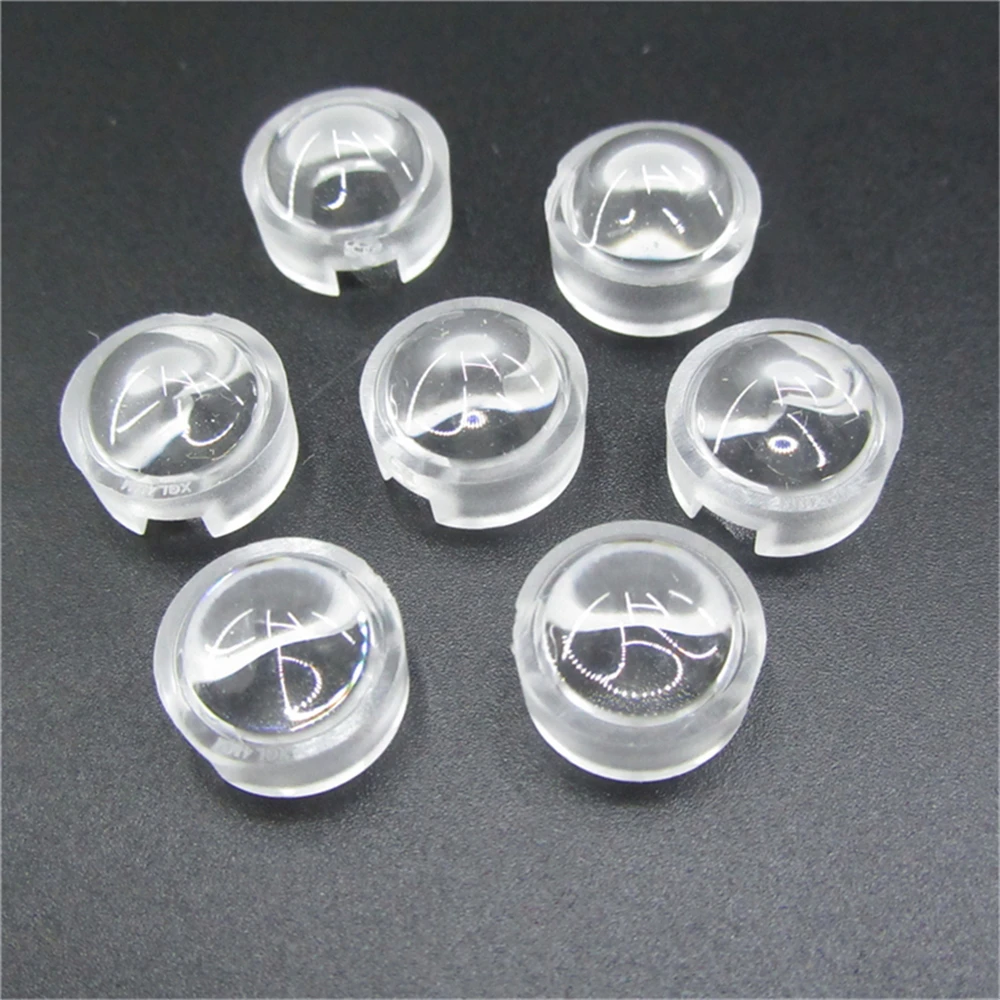 10-100pcs 13mm 1W 3W Mini LED Lens 15 30 45 60 90 100 Degree for IR CCTV LED PCB Convex Acrylic Lens Holder Reflector Collimator