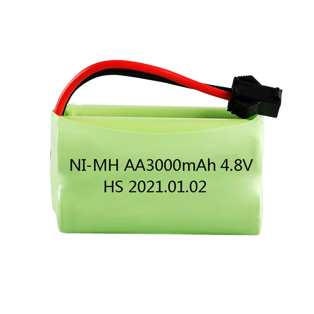 4.8 V قابلة للشحن متولى حسن البطارية والشاحن مجموعة 4.8 V 3000mah AA نيمه بطارية ل Rc لعب سيارات الدبابات الروبوتات قوارب البنادق التبعي