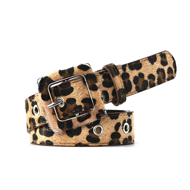 Cinto feminino moderno com estampa de leopardo, fivela decorativa para cintura, cinto personalizado para estudantes, coreano, novo, 2020
