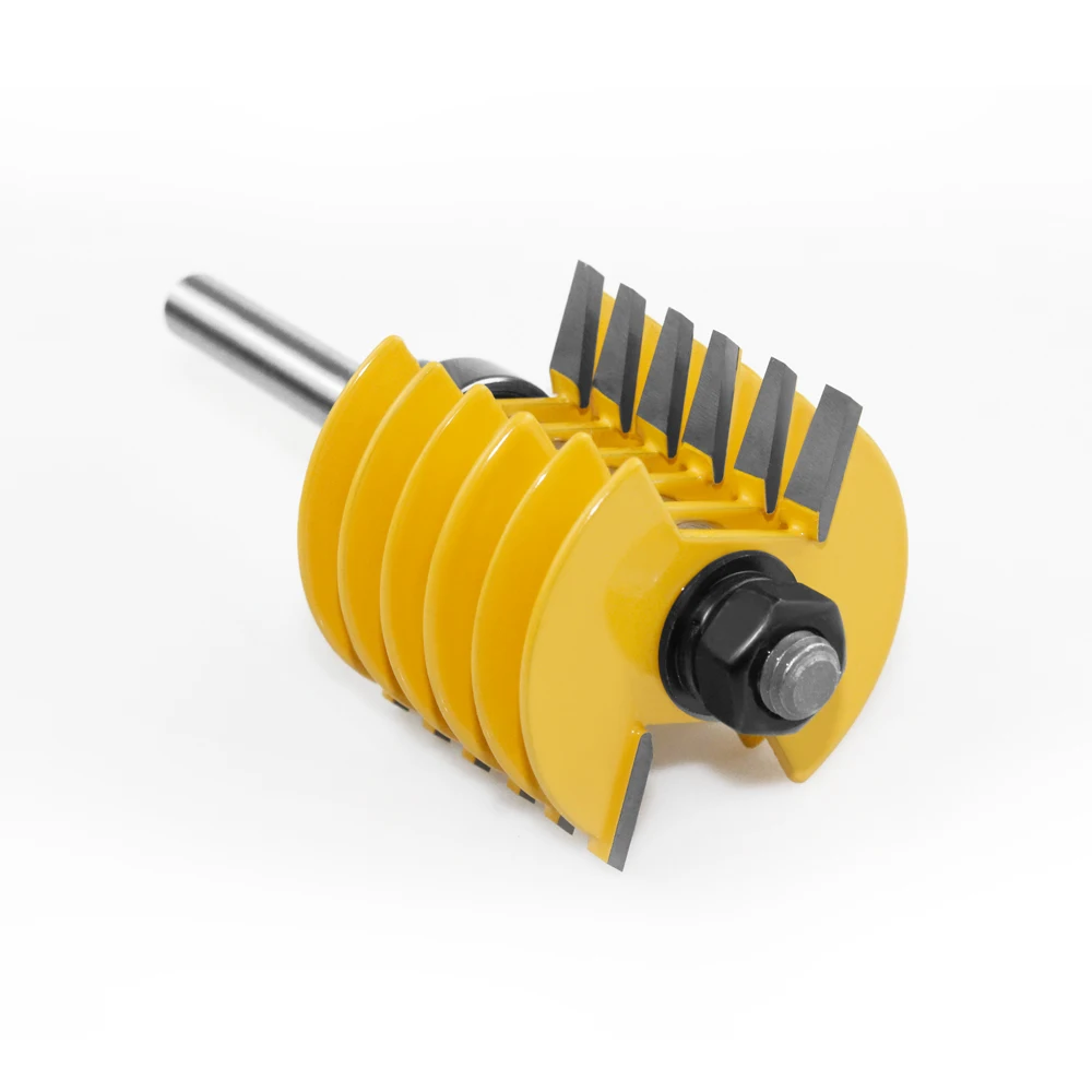 LAVIE Bit Router jari bisa disesuaikan, 1 buah 8mm 12mm 1/2 "Shank baru 2 gigi sendi Tenon Cutter kelas industri untuk alat kayu