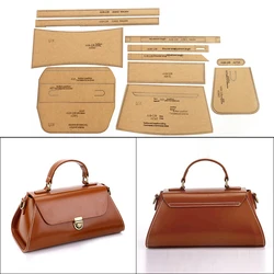 QJH Fashion Single Shoulder Crossbody Handbag Kraft Paper Template DIY Leather Craft Hole Template Sewing Pattern Accessories