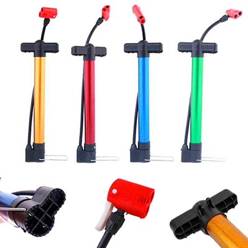 HOT Promotions Bicycle Pump Electric Car Bike Portable Mini Aluminum Manual Air Pump Cycling Mountain Bike Bicycle Tire Inflator