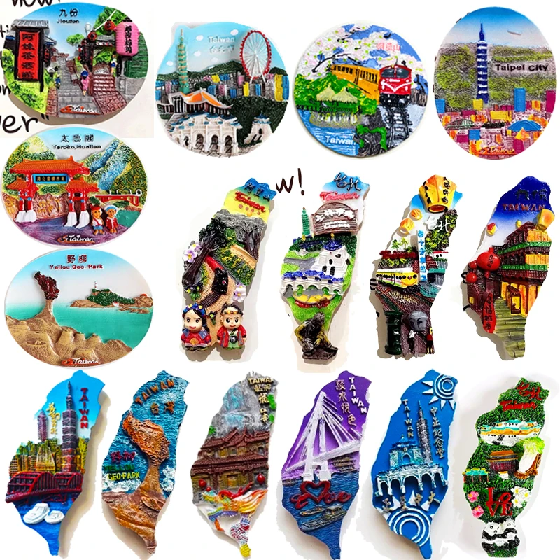 Souvenir Country Fridge Magnets Moscow Russia France Paris Dubai Travel Commemorative Decoration Refrigerator Metal Magnet