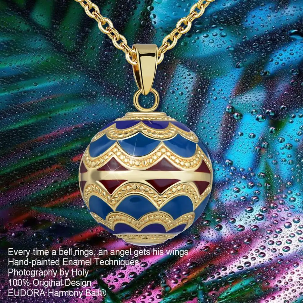 Eudora Original Harmony ball Pendant Pregnancy Bola Ball Enamel Craft Necklace Pine cone design Ball Jewelry pregnancy mom gift