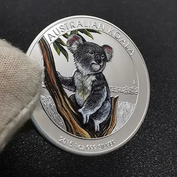מטבע כסף אוסטרלי יפהפה בשווי 1 אונקיה של 999 גרם משנת 2015, רפליקה של קואלה, מטבעות למזכרת, מתנות 10 best sales מטבע של 1 אונקיה - №9