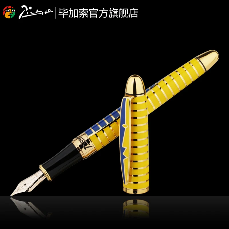 

Pimio Fountain Pen PS-81 Luxury High-End 0.5MM Fountain Pens Black/Blue/Gold Waltz of the Flowers For Business Meeting Traveling