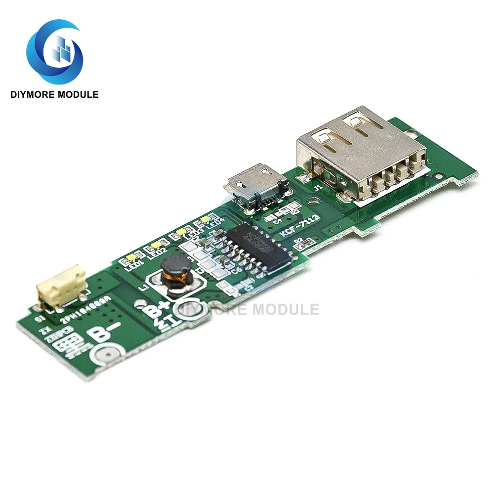 USB 5V 1A Power Bank Charger Module Step Up Circuit PCB Board For 18650 Lithium Battery Mobile Phone Charging