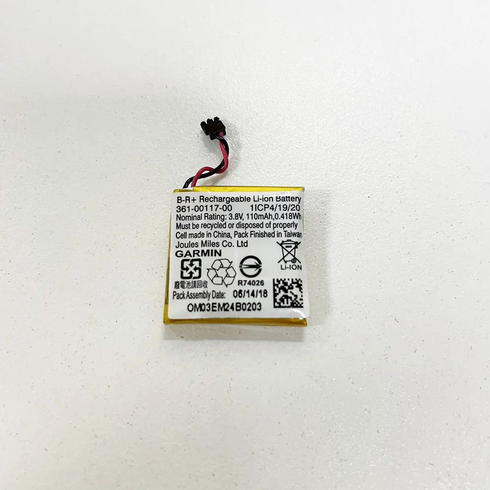 

Li-ion Battery 361-00117-00 For GARMIN Forerunner 30 35 Rechargeable Battery 3.8V 110mAh GPS Running Part Replacement