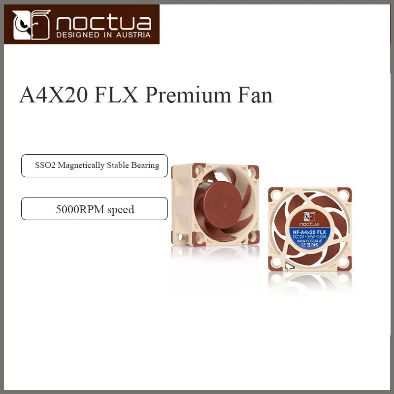 Noctua NF A4x20 PWM 40mm 40X40X20mm 5000 RPM 14.9 dB(A) PC Cooling Fan Cooler Fan Radiator fan Computer Cases - Towers Fan