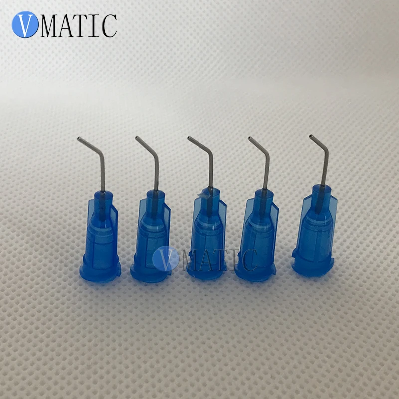 

Free Shipping 100Pcs 22G 0.5'' Tube 45 Degree Bend Bent Glue Dispensing Stainless Steel Dispenser Needle Tips 1/2 Inch