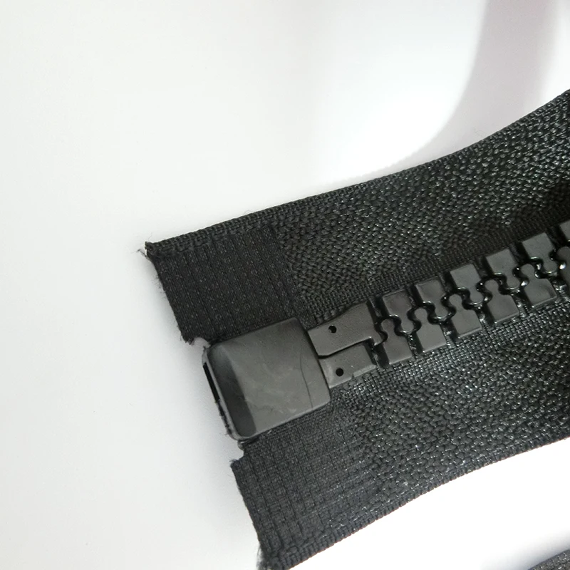 Resin Zippers 100/150/200/300/500cm White Zipper Open-end Tail Double Side Slider Lock for Apparel Sewing Coat Tent Black Zipper