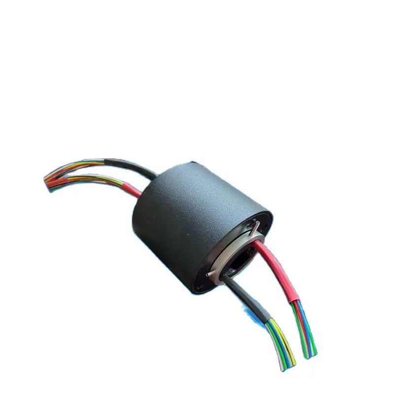 

Conductive slip ring Three phase four wire collector ring Hollow slip-ring motor wiring block rotate conductive device