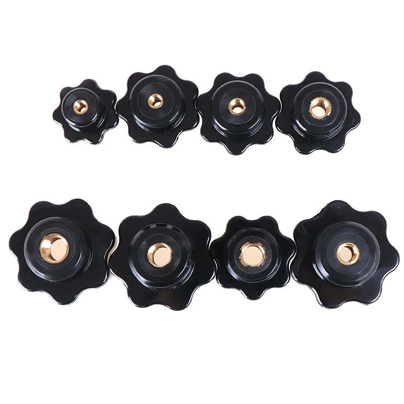 M5/M6/M8/M10/M12 Female Thread Star Shaped Head Clamping Nuts Knob For Industry Equipment 1PCS nuts Copper Core Knob