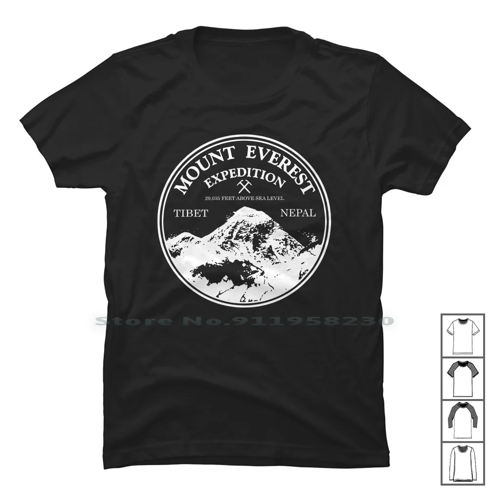 Mount Everest T Shirt Mountain Climbing T Shirt Rock Climbing T Shirt T Shirt 100% Cotton Mountain Climbing Rock Climbing