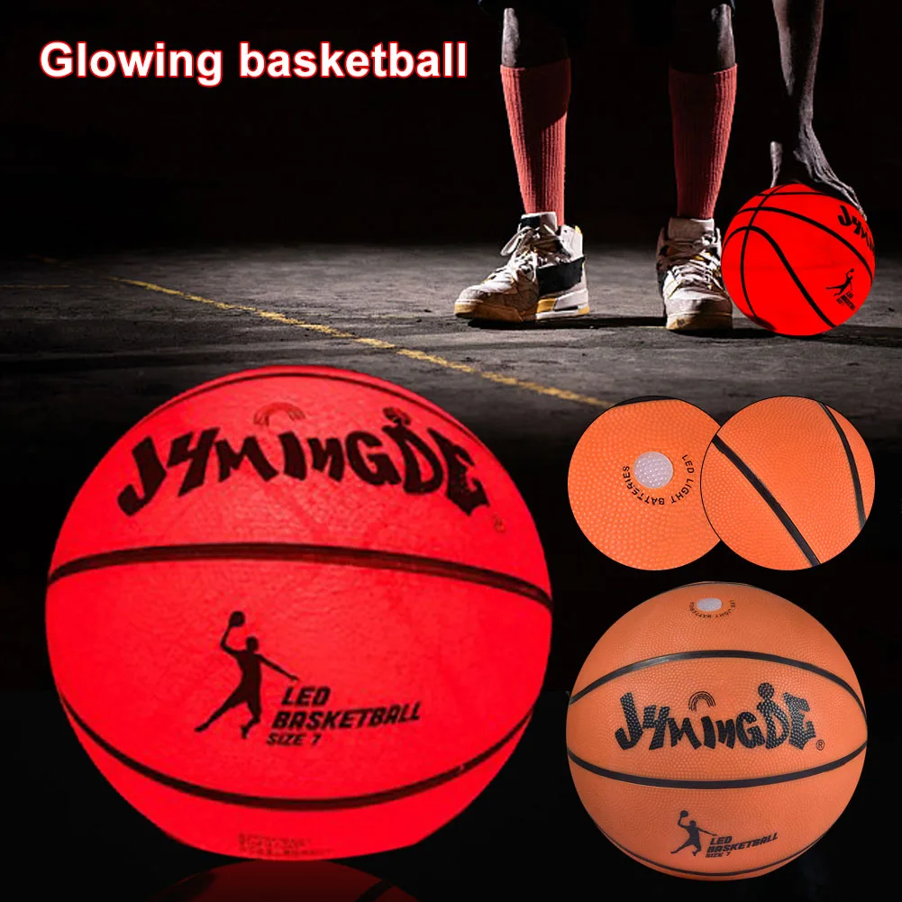 Light Up Basketball High Brightness LED Growing Rubber Basketball for Training Freestyle Performances