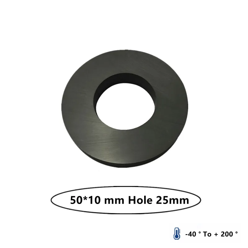 

5pcs Y30 Ring Ferrite Magnet 50*10 mm Hole 25mm Permanent magnet 50mm x 10mm Black Round Speaker magnet 50X10 50-25*10