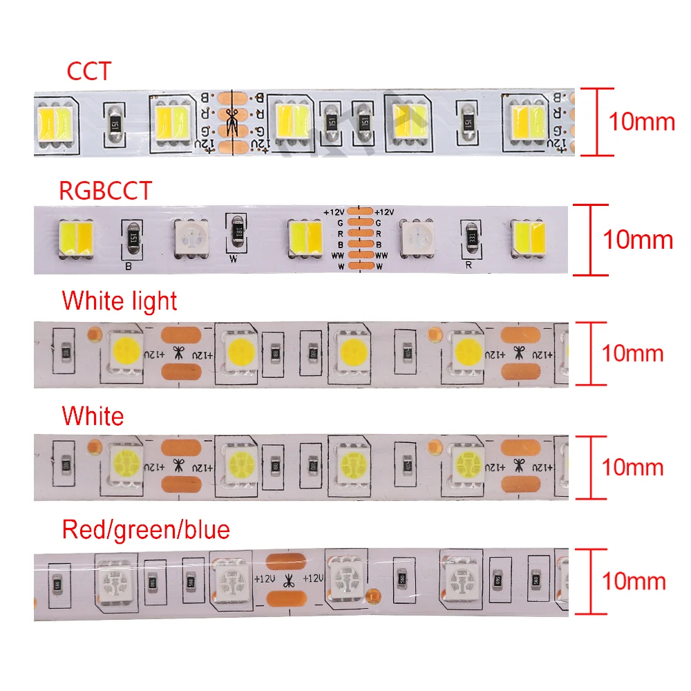 Listwy RGB LED wodoodporna SMD 5050 RGB CCT RGBCCT RGBW biała taśma LED 5M 300LED DC 12V 24V elastyczna taśma LED dioda