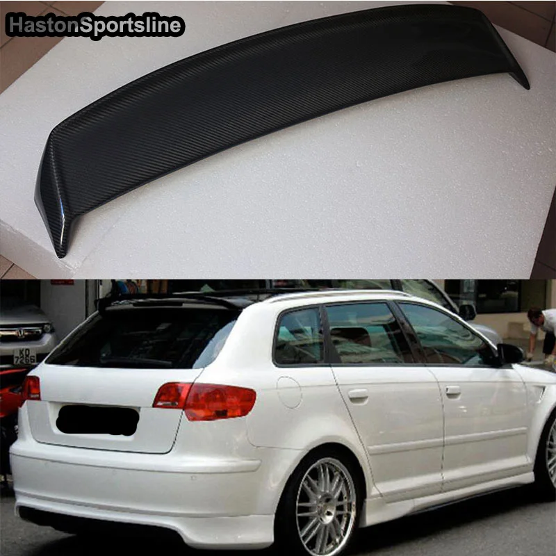 

A3 8P Sportback Carbon Fiber Roof lip Spoiler Wing For Audi A3 hatchback 2006~2012