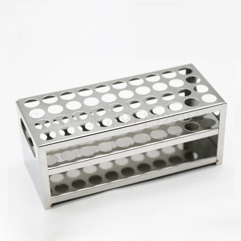 1Pcs Lab Rvs Reageerbuis Houder Colorimetrische Buis Rack Centrifugebuis Stander Voor School Experiment