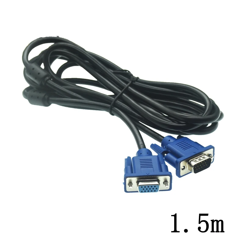 0.5m 1.5m 3m 5 m Monitor komputerowy VGA na kabel VGA z HDB15 męski na HDB15 żeński złącze na PC konwerter karty telewizyjnej