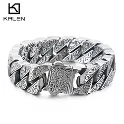 17mm Chunky Cuba Chain Bracelet For Men Stainless Steel 316L Cool Hand Thick Chain Jewelry