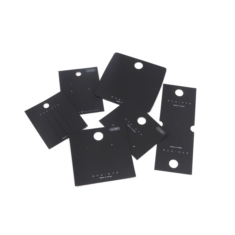 

100pcs/lot Black Paperboard Jewelry Holder Earring Cards S925 Necklace Hair Clips Package Cards Hanging Tags Jewelry Labels