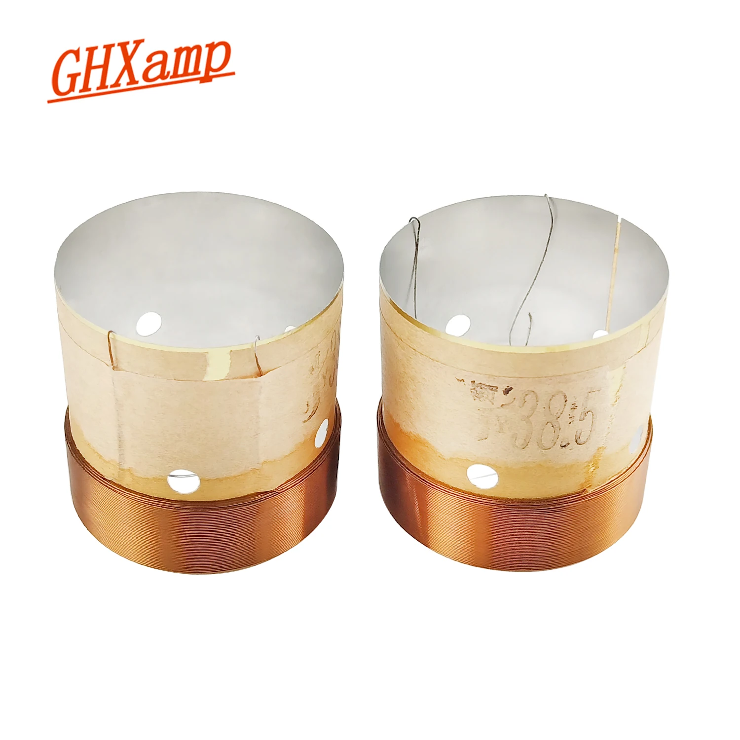 Ghxamp 38.5มม.อลูมิเนียมวูฟเฟอร์ขดลวดเสียงASV 4ชั้นลวด8 Ohm Bassลำโพงขดลวดซ่อมซับวูฟเฟอร์Diy 2Pcs