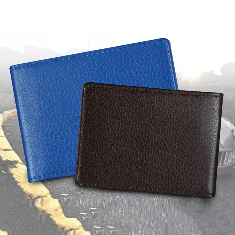 PU Leather Driver License Holder Cover Solid Color Passport Cover Business Folder Card Wallet Cover Card Case High Quality