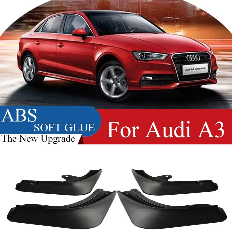 

4pcs ABS Front & Rear Fender Protector For Audi A3 2017-2021 Car Mud Flaps Splash Guard Mudguard Mudflaps Accessories