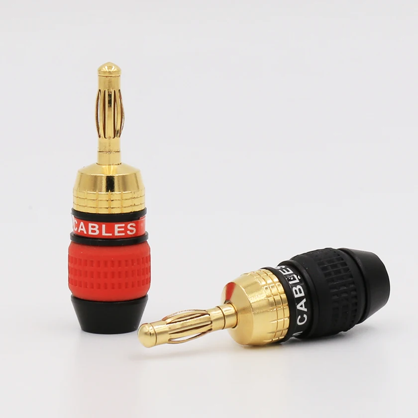 8 Stück ba1442g Hifi Audio High-End Riegel Bananen stecker Messing vergoldet Lautsprecher kabel Stecker – Detail 5