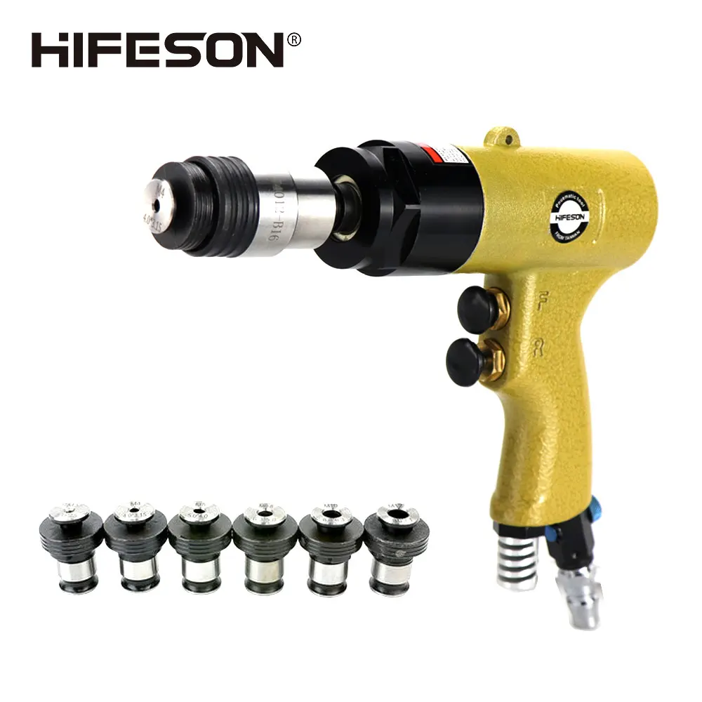 Hifeson-self-locking Cabeça Tapping Máquina Botão Forte Pneumática Tapping Machine Wire-making Machine de Alta Qualidade M3-m12