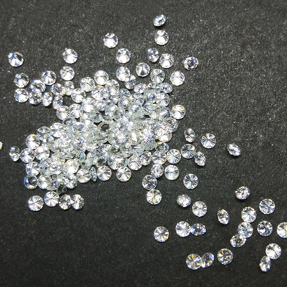 

0.8-2.8mm Gemstone Free Fire IJ Color Synthetic White Fake Diamond Moissanites Price Per Carat