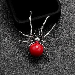 Fun creative metal spider brooch coat clothing pin insect brooches gift