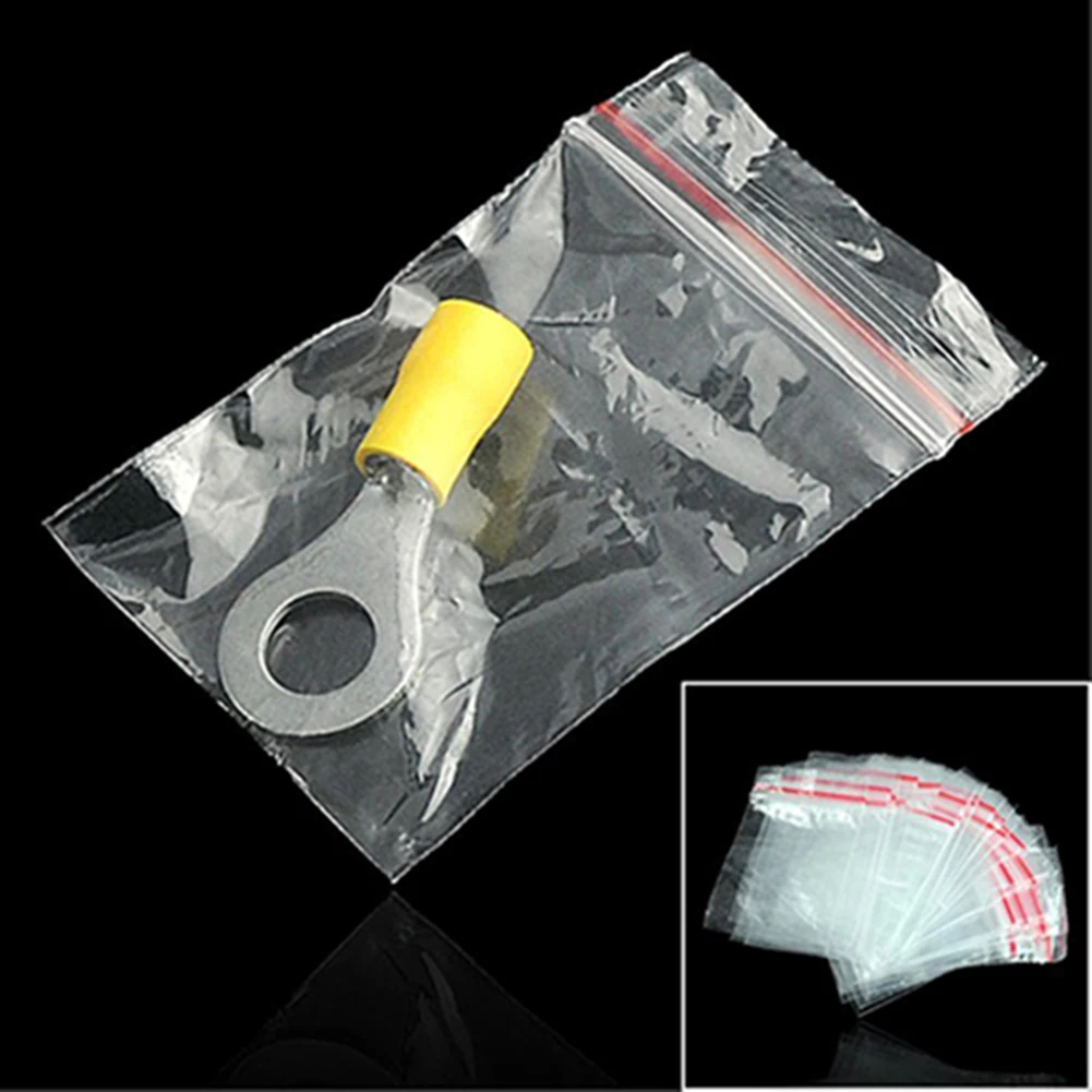 100pcs Zip Lock Bags Clear Food Storage Package Small Jewelry Packing Reclosable Vacuum Storage Bag Fresh bag