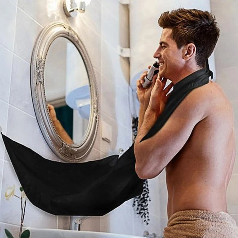 Shaving Cloth Men Haircut Storage Waterproof Floral Cloth Household Cleaning Bathroom Accessories Male Beard Storage Shelves