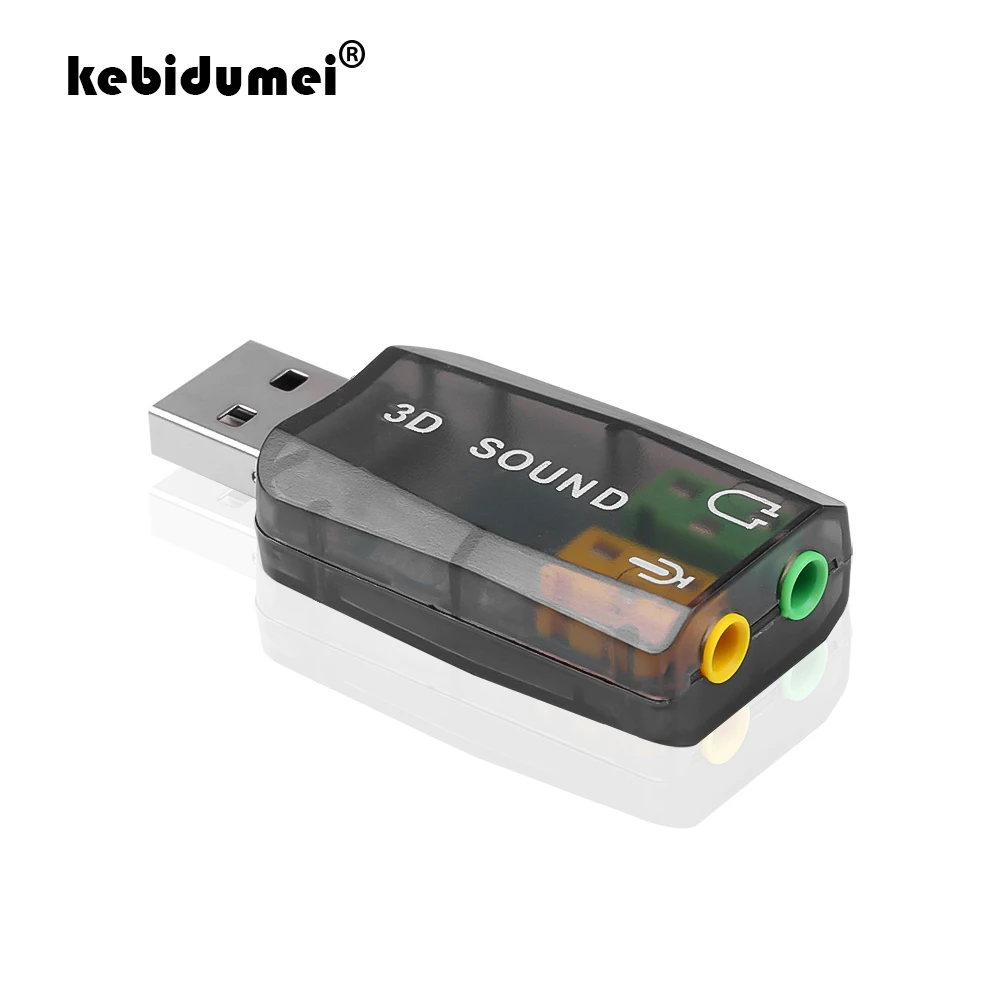 

Kebidumei 2020 USB звуковая карта USB аудио 5,1 Внешняя USB звуковая карта аудио адаптер микрофон динамик Интерфейс для ноутбука ПК новинка Лидер продаж