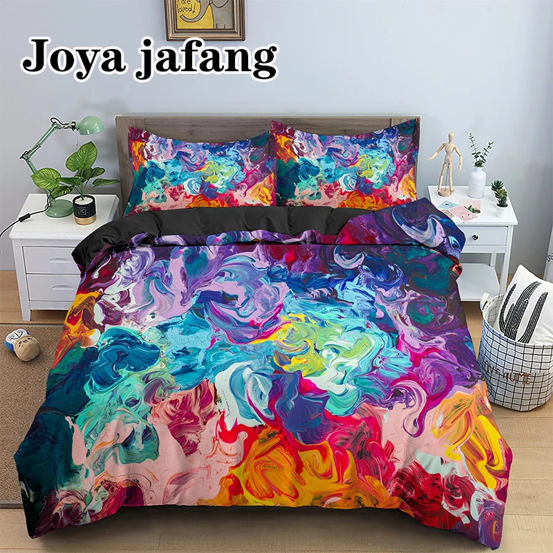 

Multicolor Duvet Cover 3D Painting Pattern Printed Bedding Set