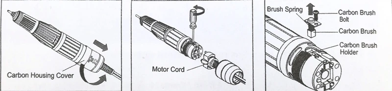 2 sztuk szczotki węglowe dla silne 210 i maraton Micromotor rękojeść szczotka węglowa wymienić Manicure elektryczny wiertarka dodatki przybory