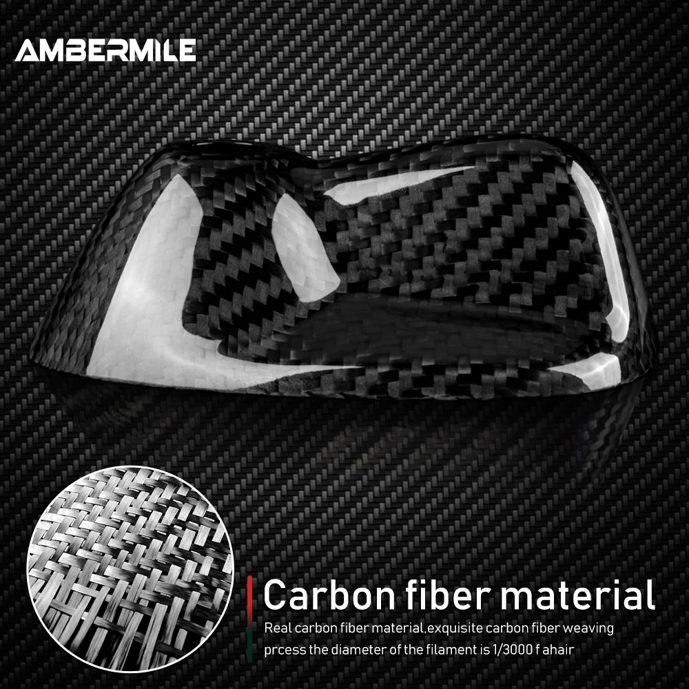 Real Hard Carbon Car Shark Fin Antenna Cover Signal Aerials Trim Fiber for Mini Cooper Clubman R55 R56 Hatchback Accessories