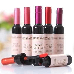 Matte Liquid Lipstick Red Wine Bottle Shaped Lip Gloss Waterproof Long Lasting Lipgloss Moisturize Lip Non-stick Tint T0767